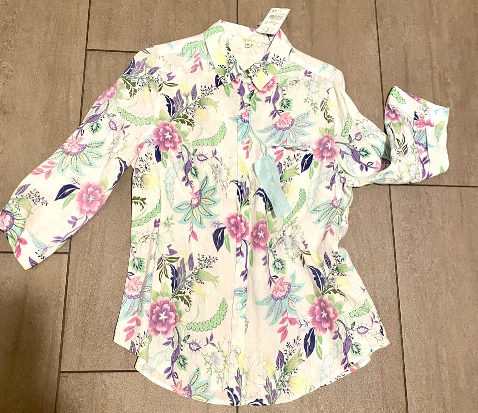 NEU Damen Bluse Leinen Sommer Gr.40 in Weiß von Adagio P.39,99€