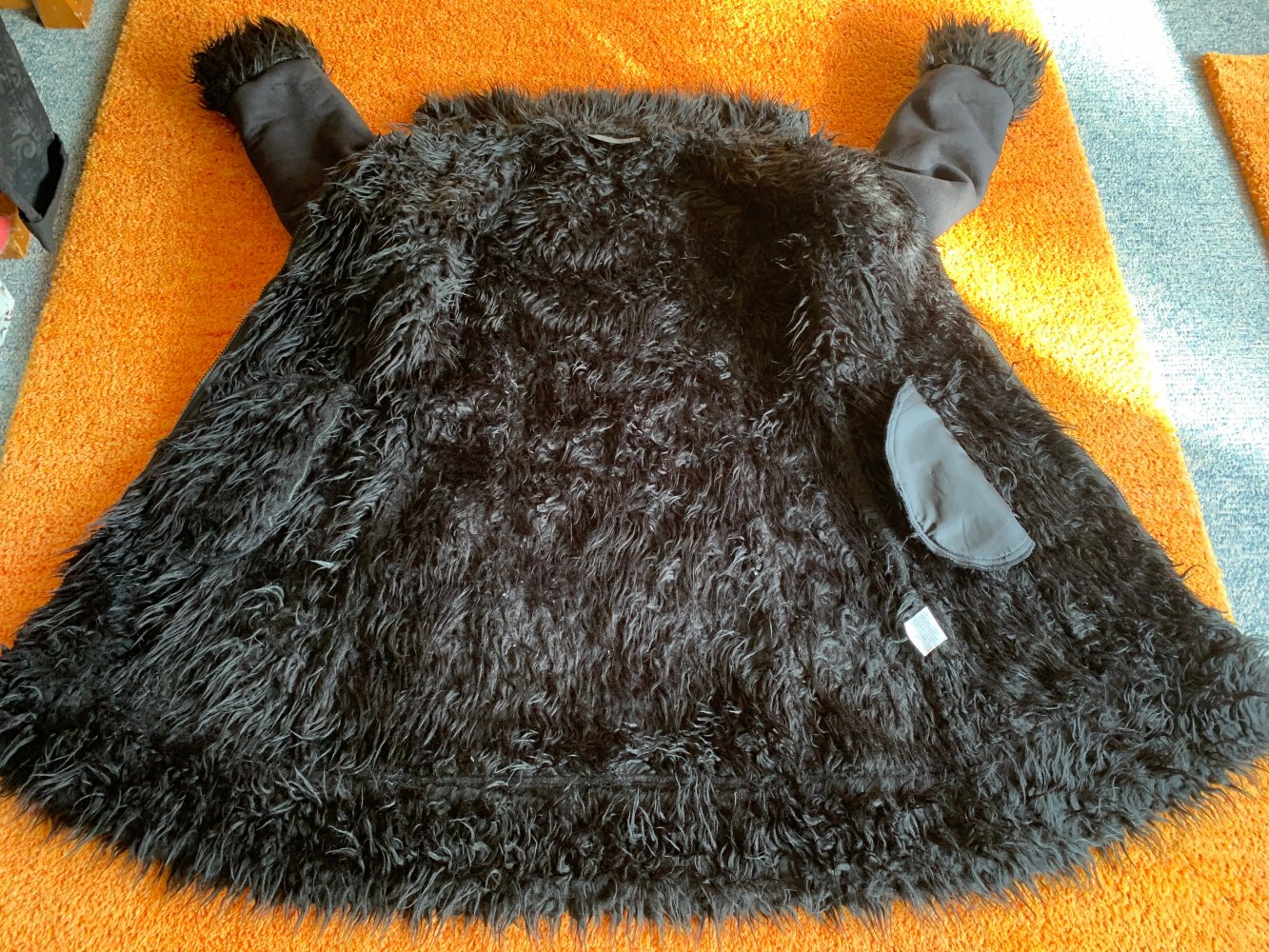 Damen Mantel Winter Teddyfutter Gr.S in Schwarz von Cracker