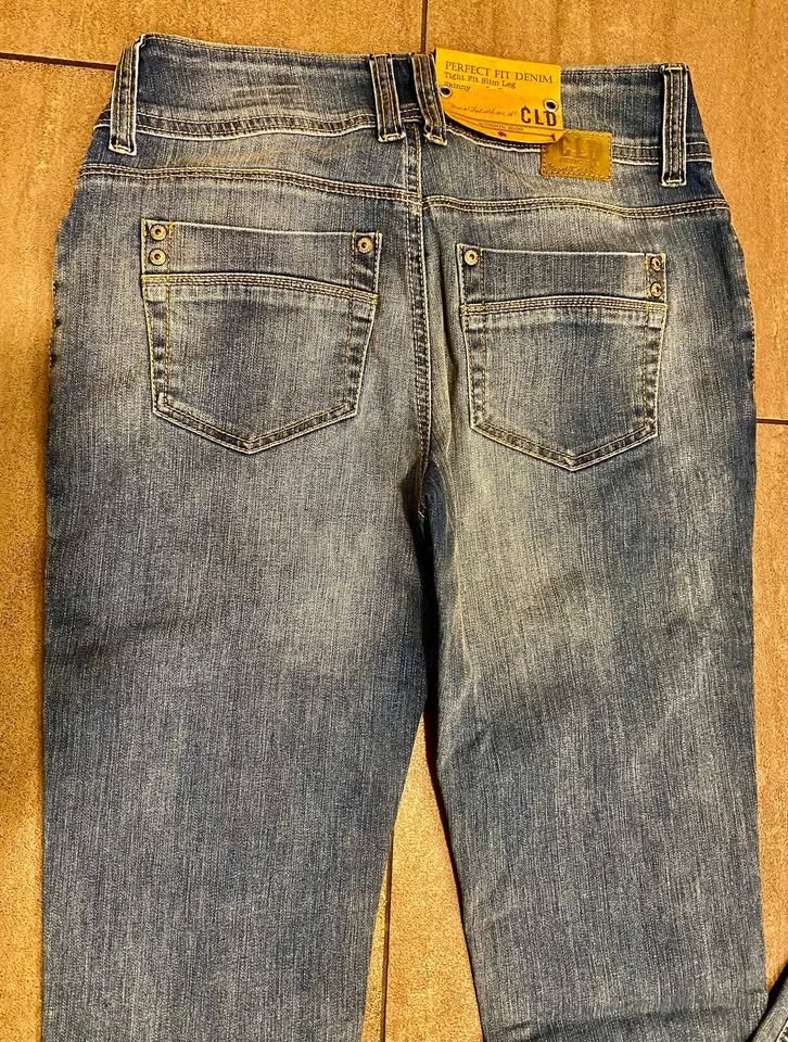 89NEU Damen Stretch Jeans Autentic Jeans Gr.36 Blau Slim Fit 