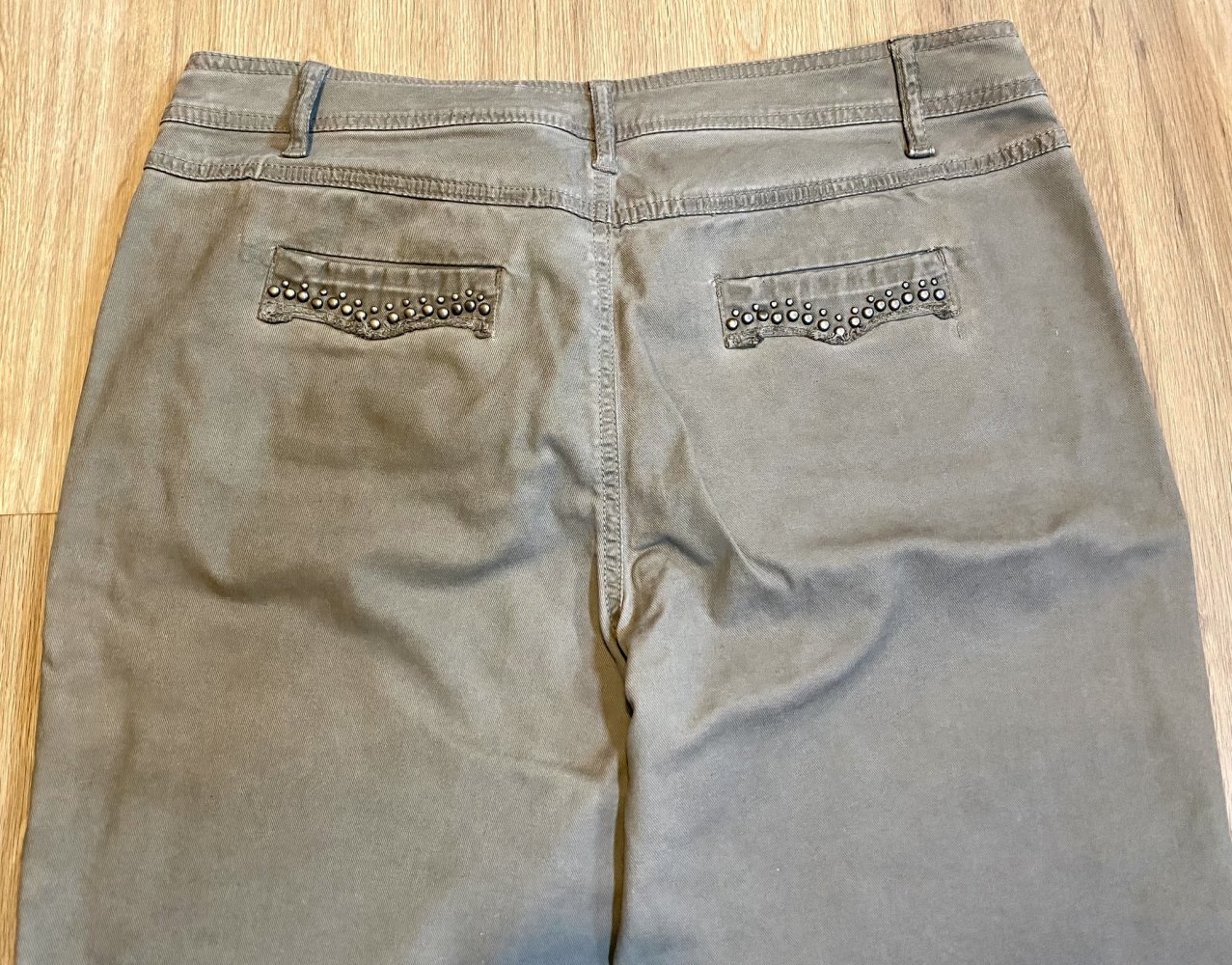 Damen Jeans Stretch 7/8 Hose Gr.40 in Olivgrün von Anna Montana NW