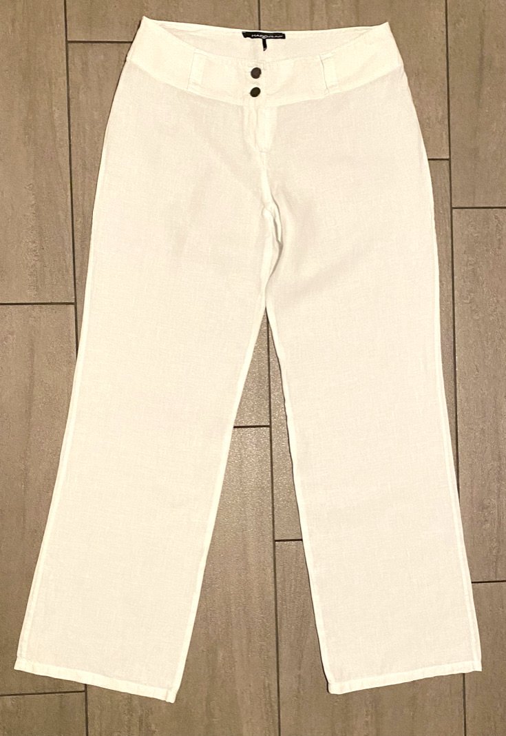 Damen Hose Leinen Sommer Jeans Gr.42 in Weiß von mado et les autres NW