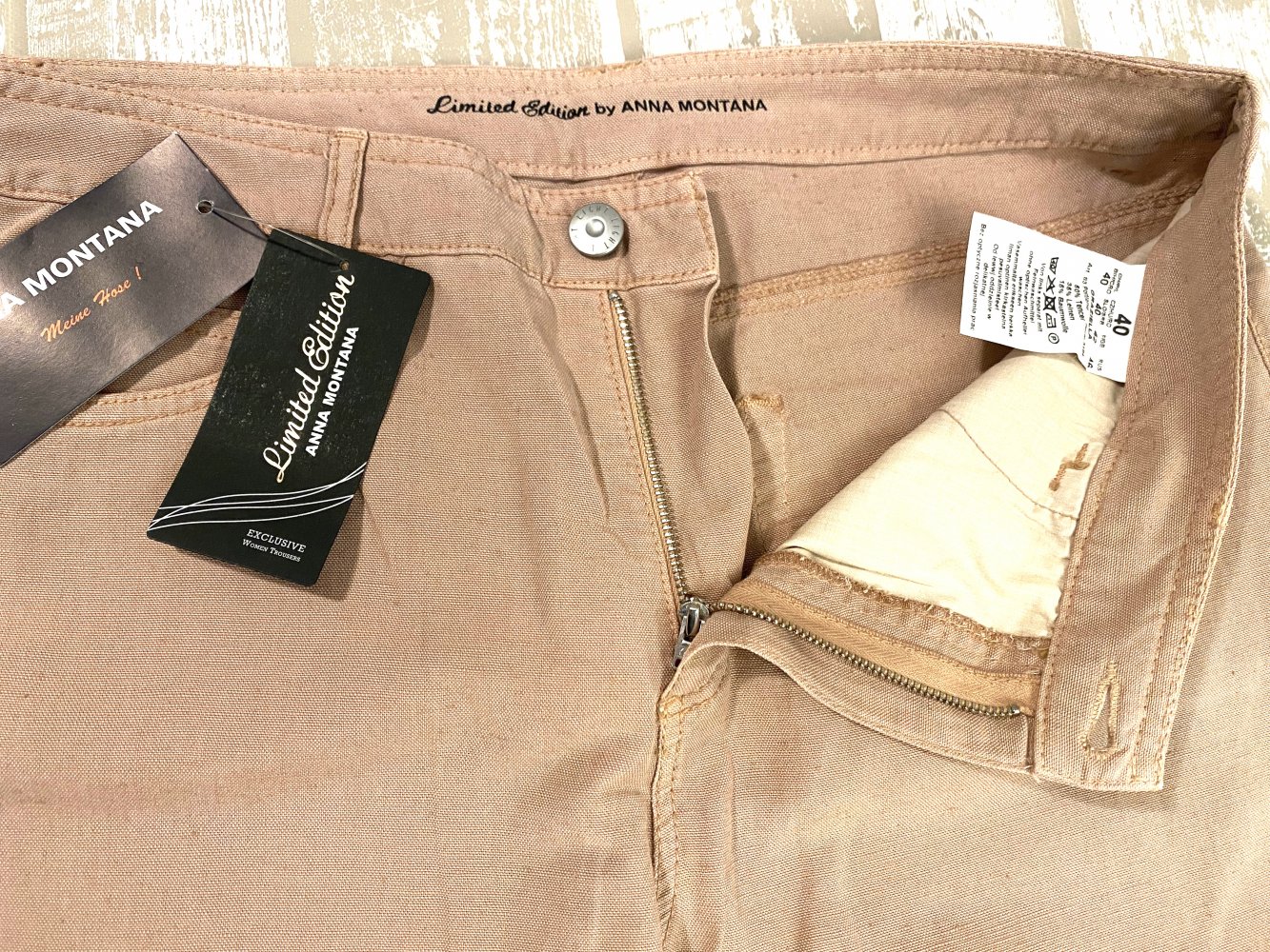 NEU Damen Hose Leinen Gr.40 in Lachs von Anna Montana 