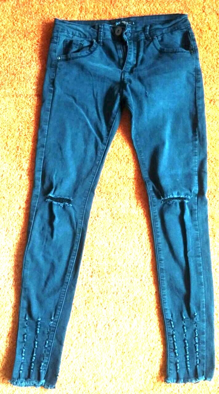 Damen Hose 7/8 Jeans Stretch Gr.XS in Anthrazit von One Love