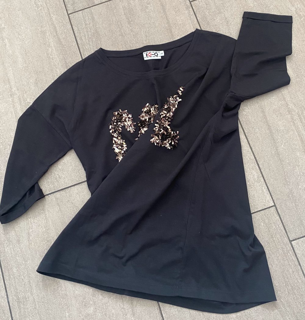 NEU Damen Glitzer Pullover Gr.M in Schwarz/Gold von Event 