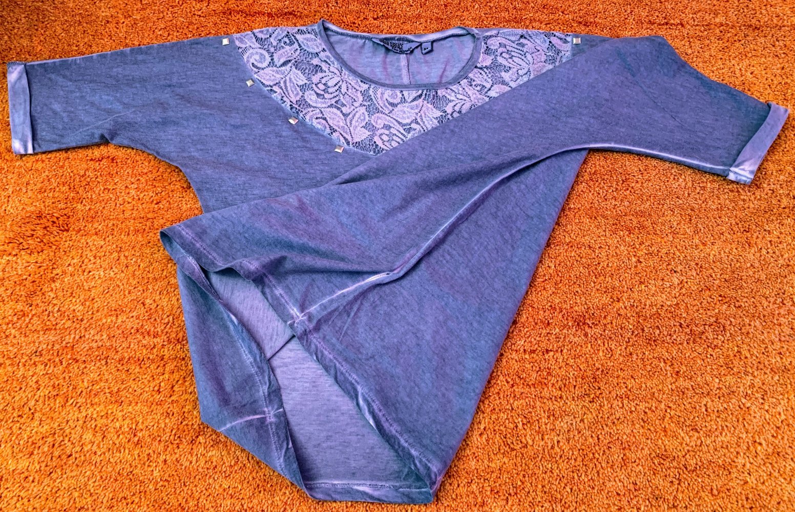 Damen Shirt Jersey Spitze Gr.M in Grau von Urban Subface NW 
