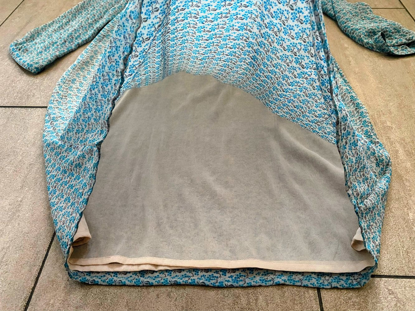 NEU Damen Sommerkleid Tunika Gr.38 in Petrol geblümt von Malvin mit Strass & Perlen Stilvoll & edel 