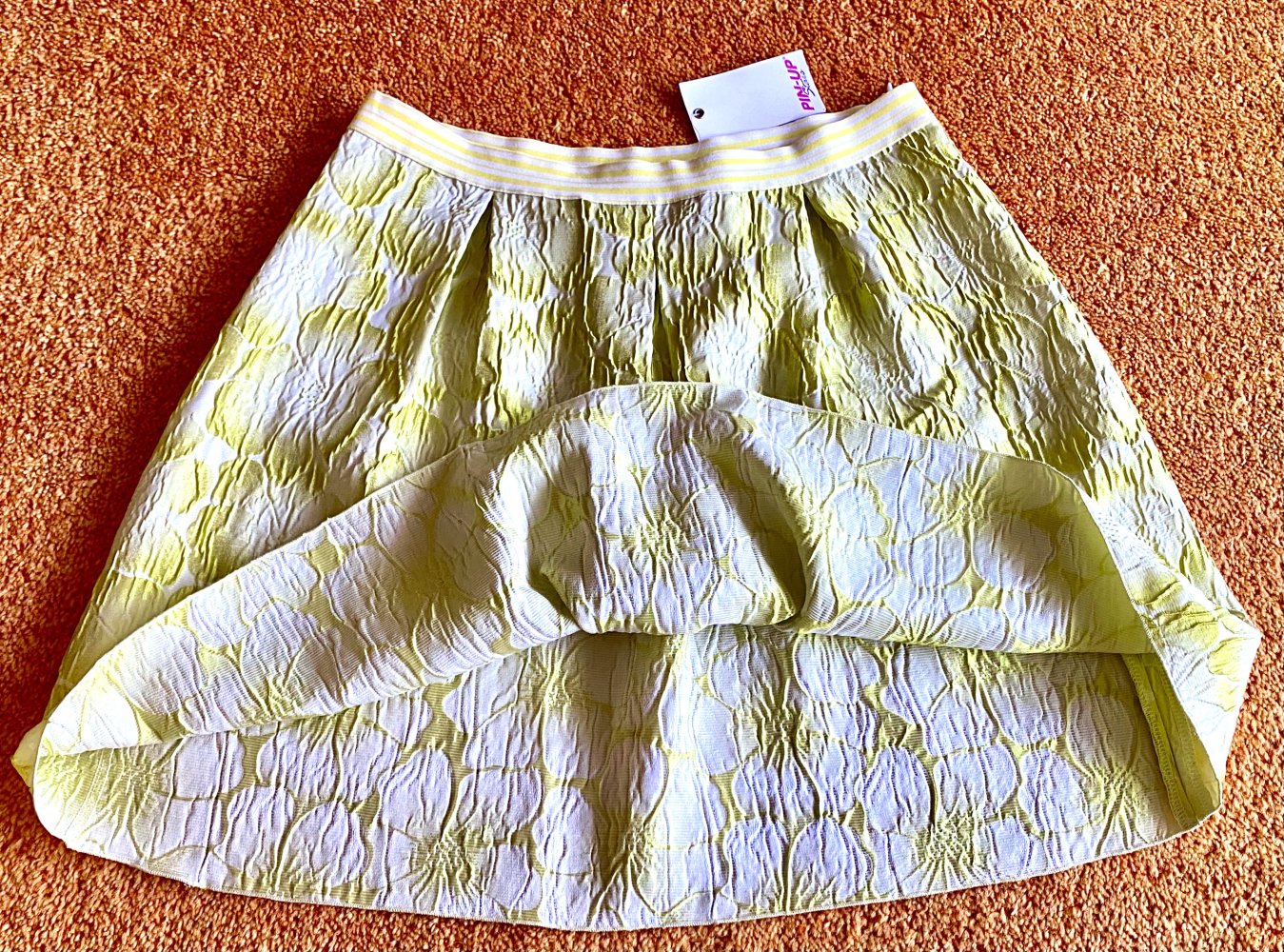 NEU Damen Rock gesmokt geblümt Gr.38 in Gelb/Creme von Pin-UP P.178€ 
