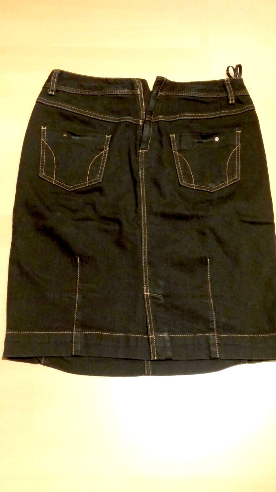 Damen Jeans Rock Stretch Stiefel Rock Gr.38 in Schwarz von Sandwich NW 