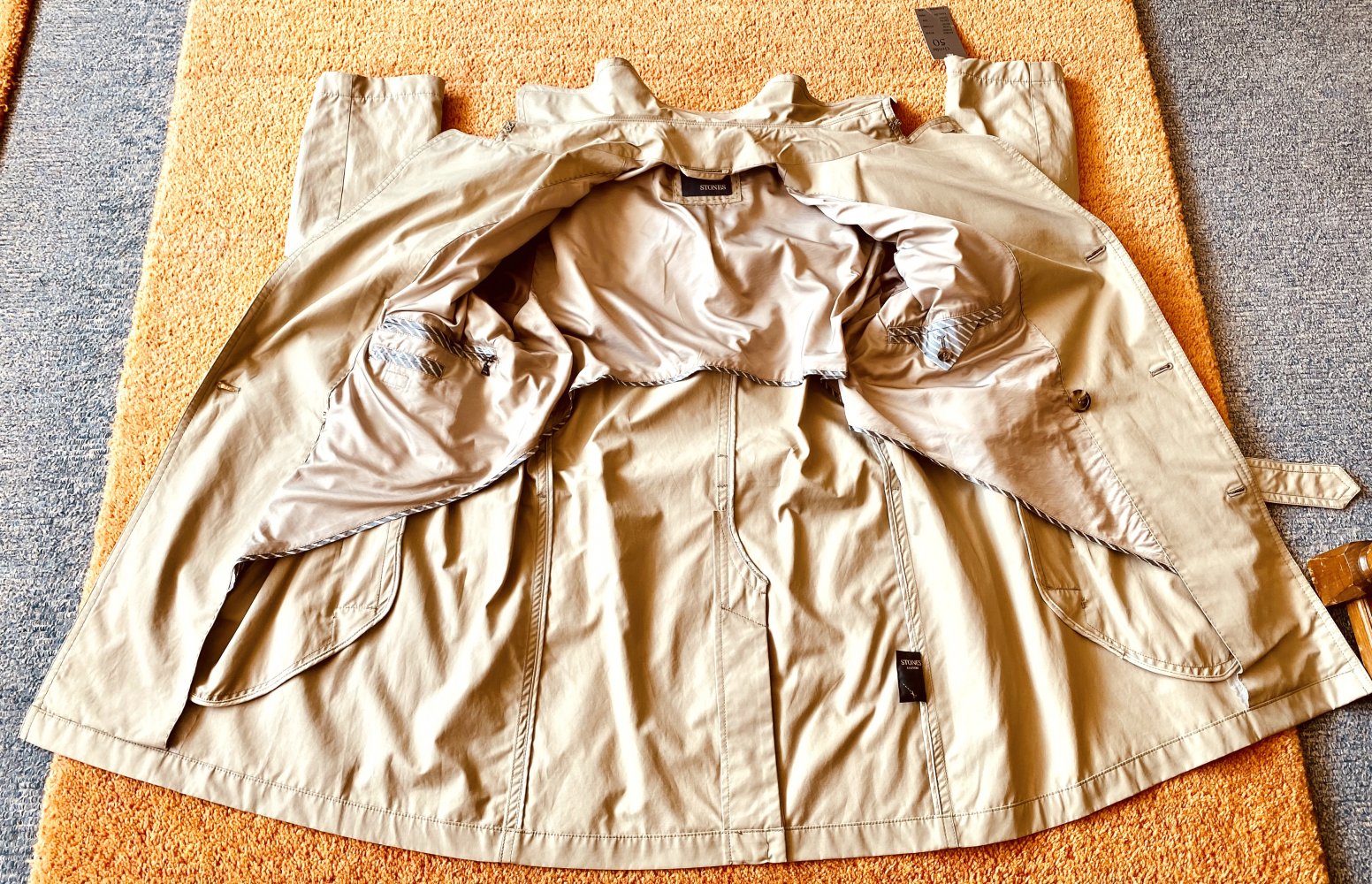 NEU Herren Trenchcoat Mantel Gr.50 in Beige von Stones 