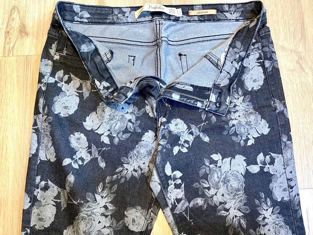 Damen Jeans Jegging Sommer Stretch Hose Gr.42 in Grau von Zara Trafaluc NW