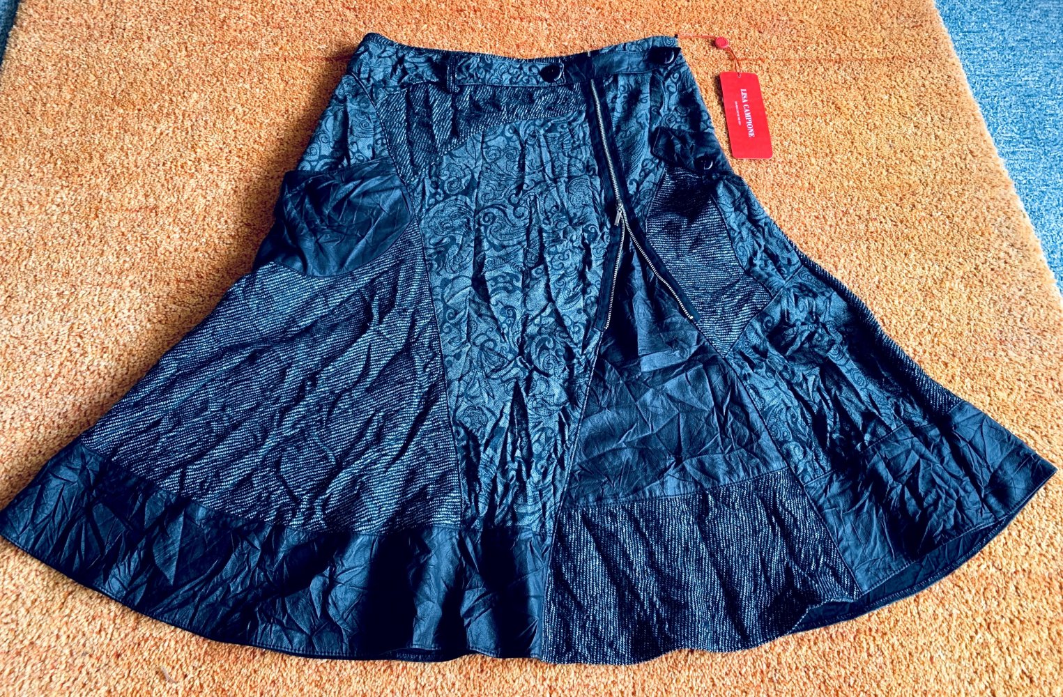 Damen Rock Wolle Asymmetrisch Design Gr.M von Lisa Campione
