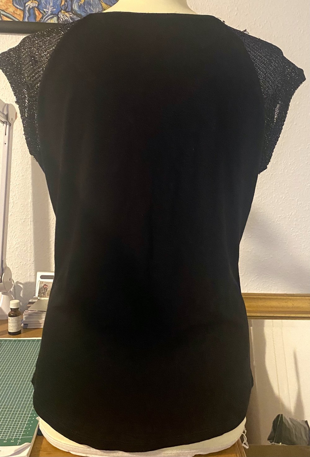 Damen Shirt Jersey Sommer Glitzer leicht Gr.M in Schwarz von GDM 