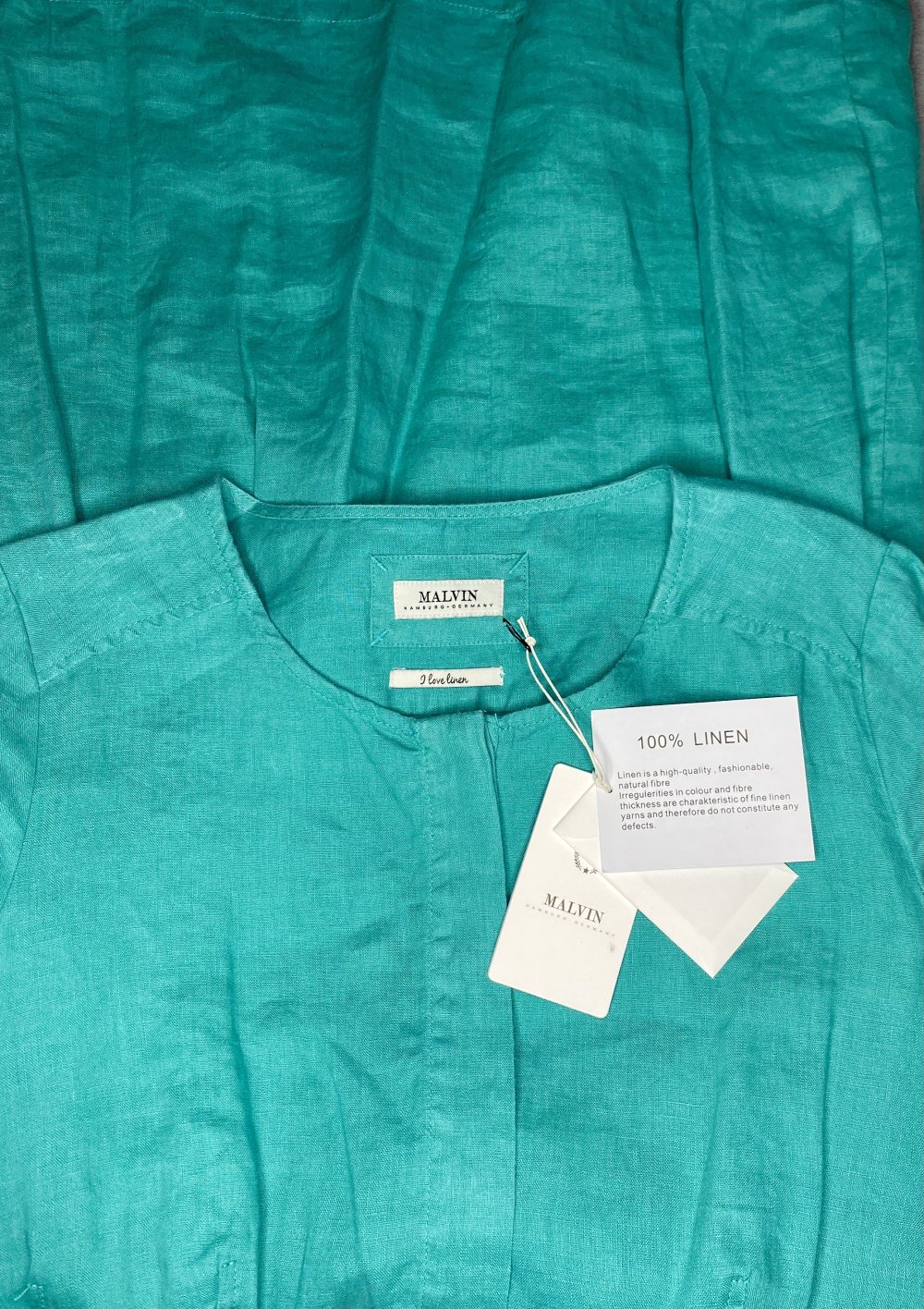 NEU Damen Sommerkleid Gr.40 in Grün von Monari 100% Leinen Tailliert & stilvoll 
