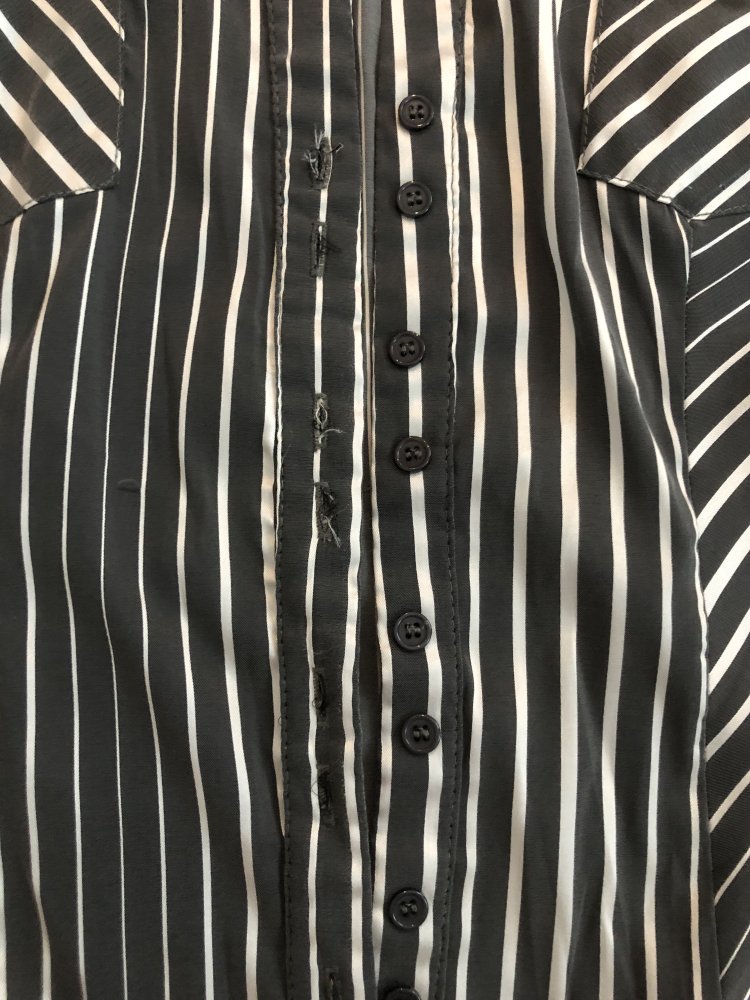 Grau-weiß gestreifte Bluse von Tally Weijl - Größe M