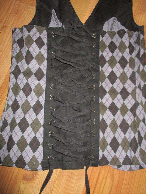 Rhombus Corsage - Größe S - Grau-schwarz - ungetragen! TOP! Gothic - Nastrovje Potsdam
