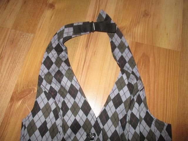 Rhombus Corsage - Größe S - Grau-schwarz - ungetragen! TOP! Gothic - Nastrovje Potsdam