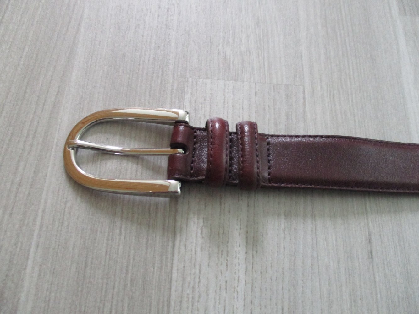 Dunkel lila Gürtel - Echtes Leder - Größe 85/M - TOP-Zustand!