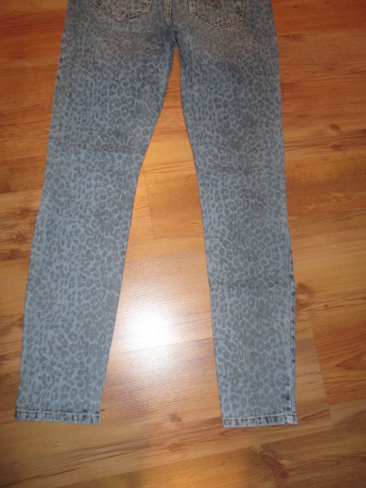 Blaue Jeans mit Leopardenmuster - Street One - Größe 27 - guter Zustand!