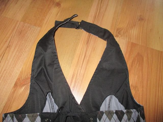 Rhombus Corsage - Größe S - Grau-schwarz - ungetragen! TOP! Gothic - Nastrovje Potsdam