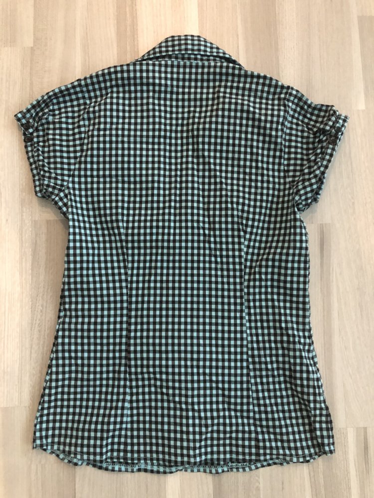 Blau schwarz karierte Bluse von Amisu - Größe S - TOP-Zustand!