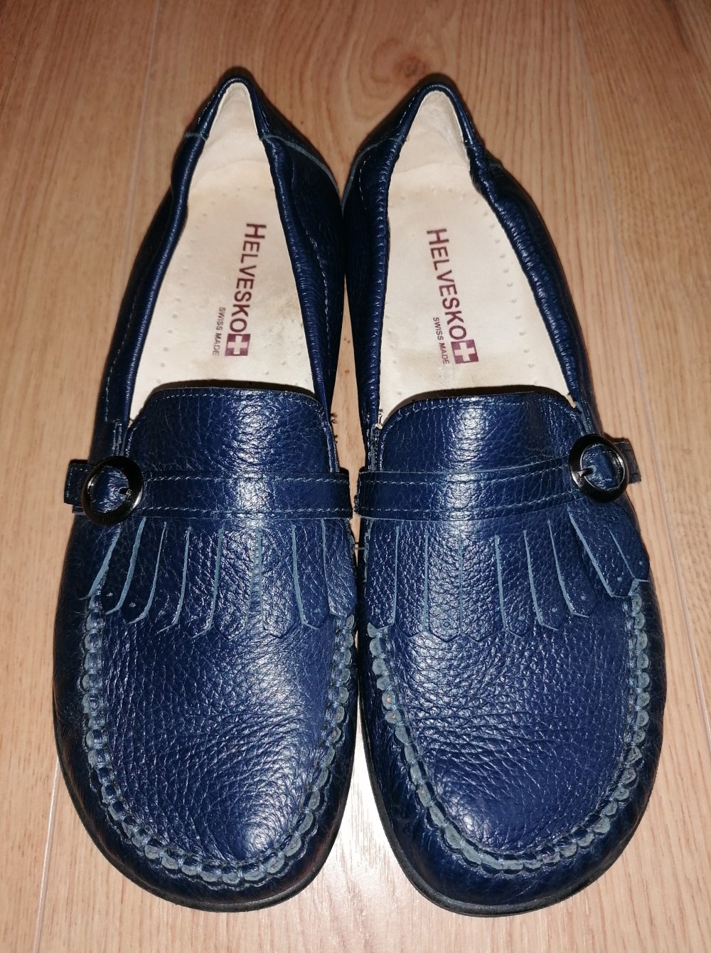 Helvesko Damen Lederslipper Mokassins Loafer Gr. 39