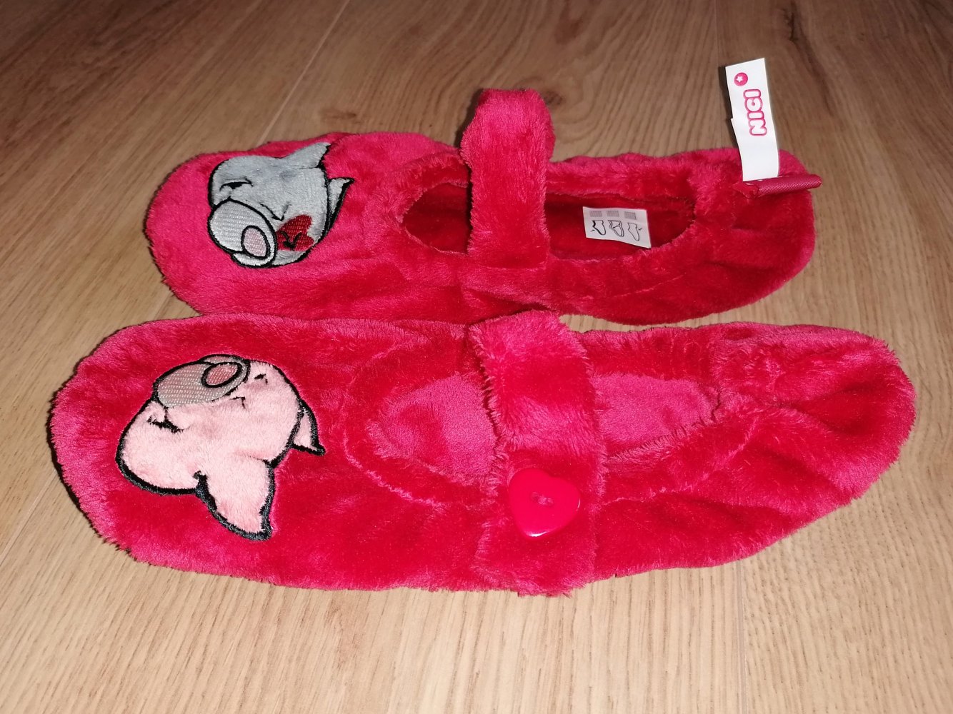 Nici Plüsch Pantoffel Hausschuhe Sockenpantoffel Gr. 35 - 38
