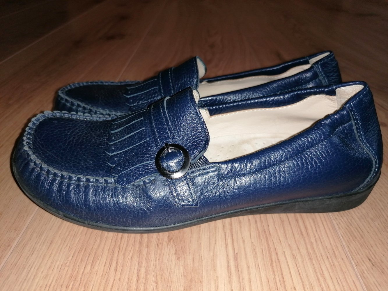 Helvesko Damen Lederslipper Mokassins Loafer Gr. 39