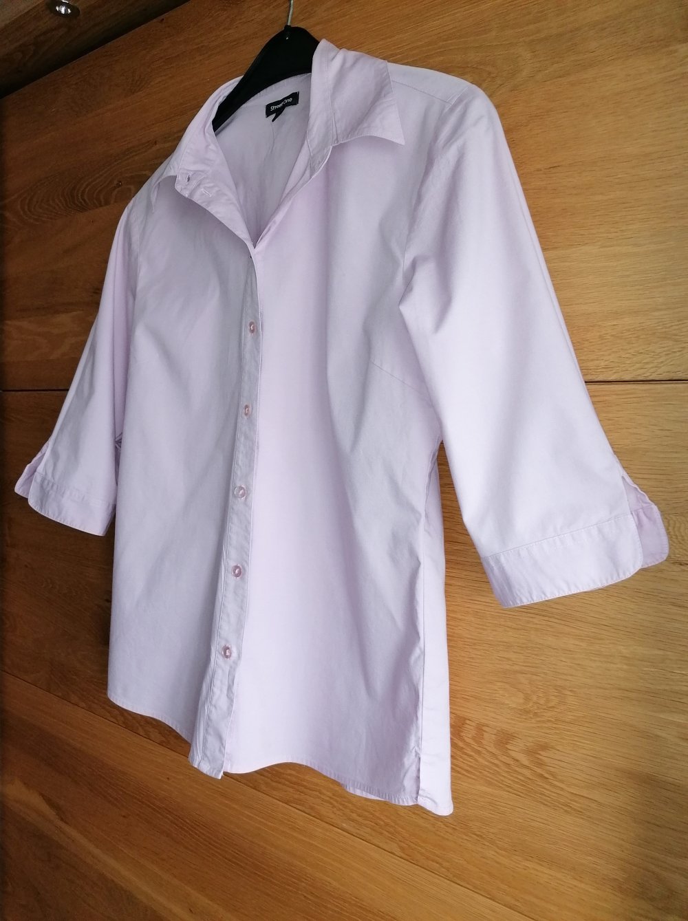 Street One Damenbluse Damenhemd ¾ Arm Rosa Flieder Gr. 38