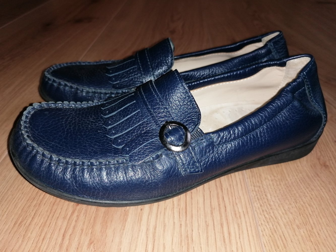 Helvesko Damen Lederslipper Mokassins Loafer Gr. 39