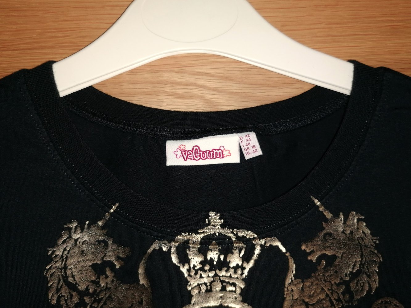 Vacuum Bedrucktes Damenshirt Girlie-Shirt Gr. 42