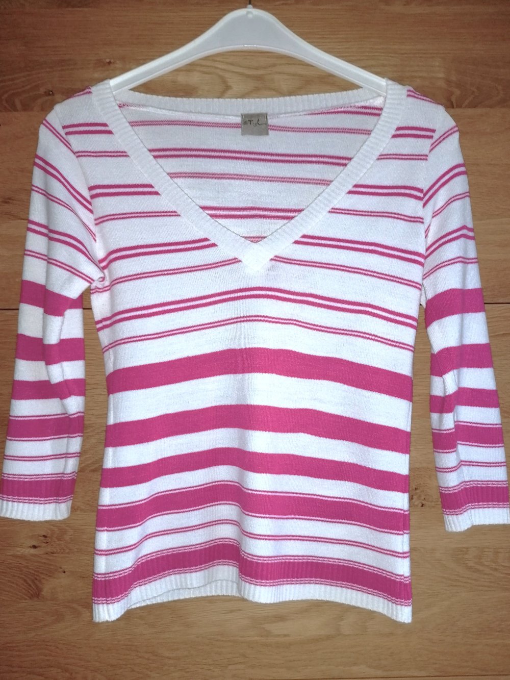 Style Damenpullover 3/4 Arm Ringelpullover Gr. S M