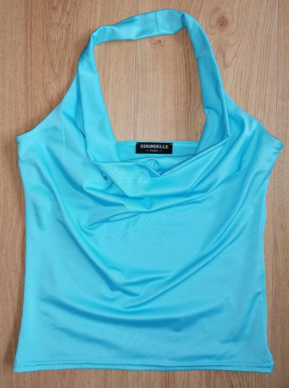 Hirondelle Damentop Neckholdertop Wasserfalltop Gr. S