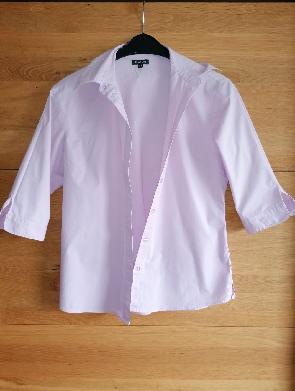 Street One Damenbluse Damenhemd ¾ Arm Rosa Flieder Gr. 38