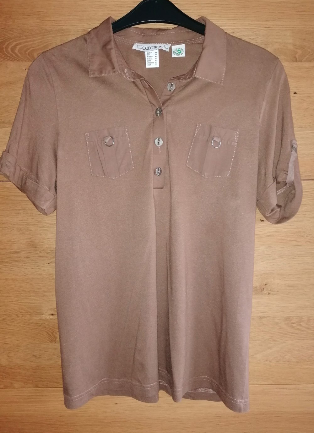 Collection L. Damenshirt mit Kragen Kragenshirt Gr. 44