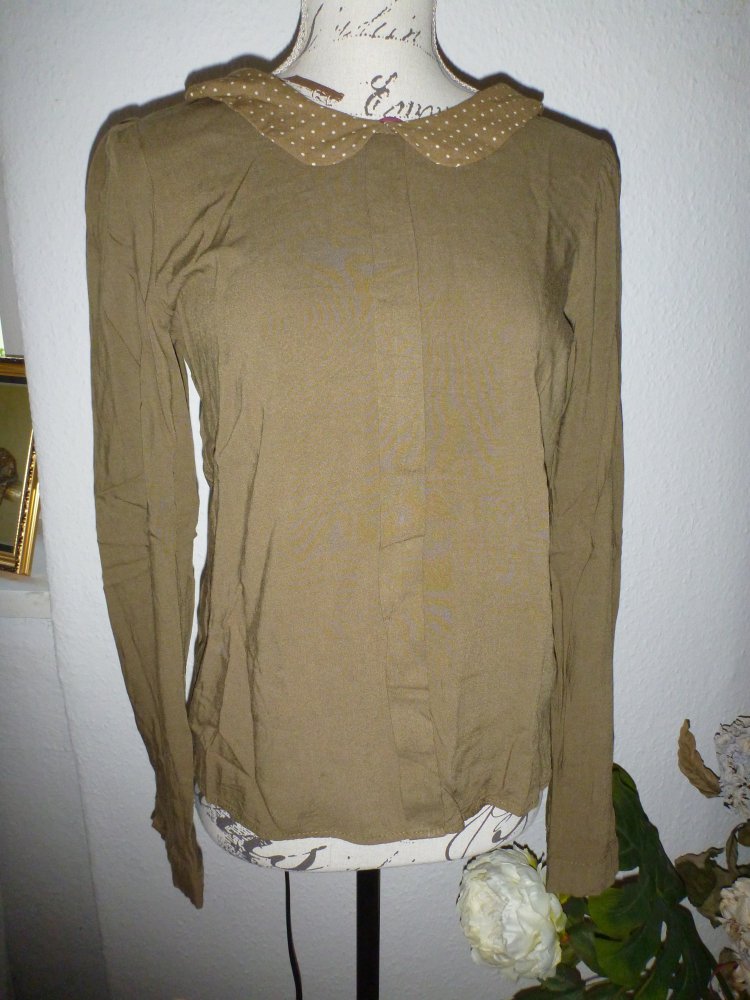 Bluse olive/khaki von Fräulein Stachelbeere G. S/36