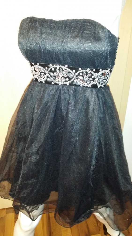 Schwarzes Abendkleid / Corsagenkleid von Ethina – Größe S – neu u. etikettiert