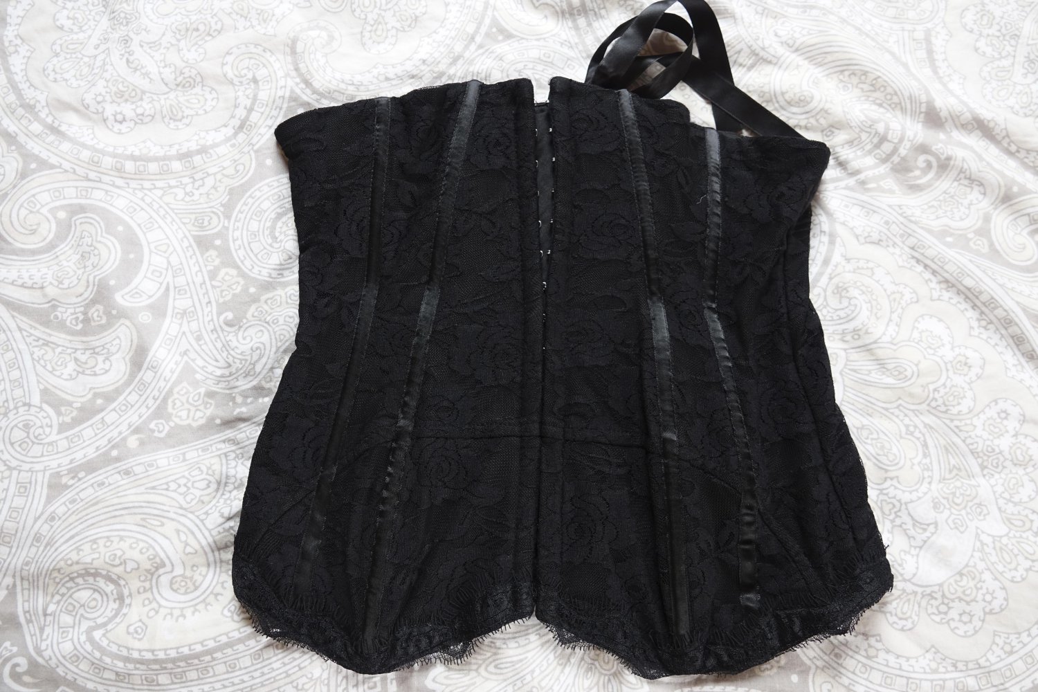Schwarze sexy Korsage