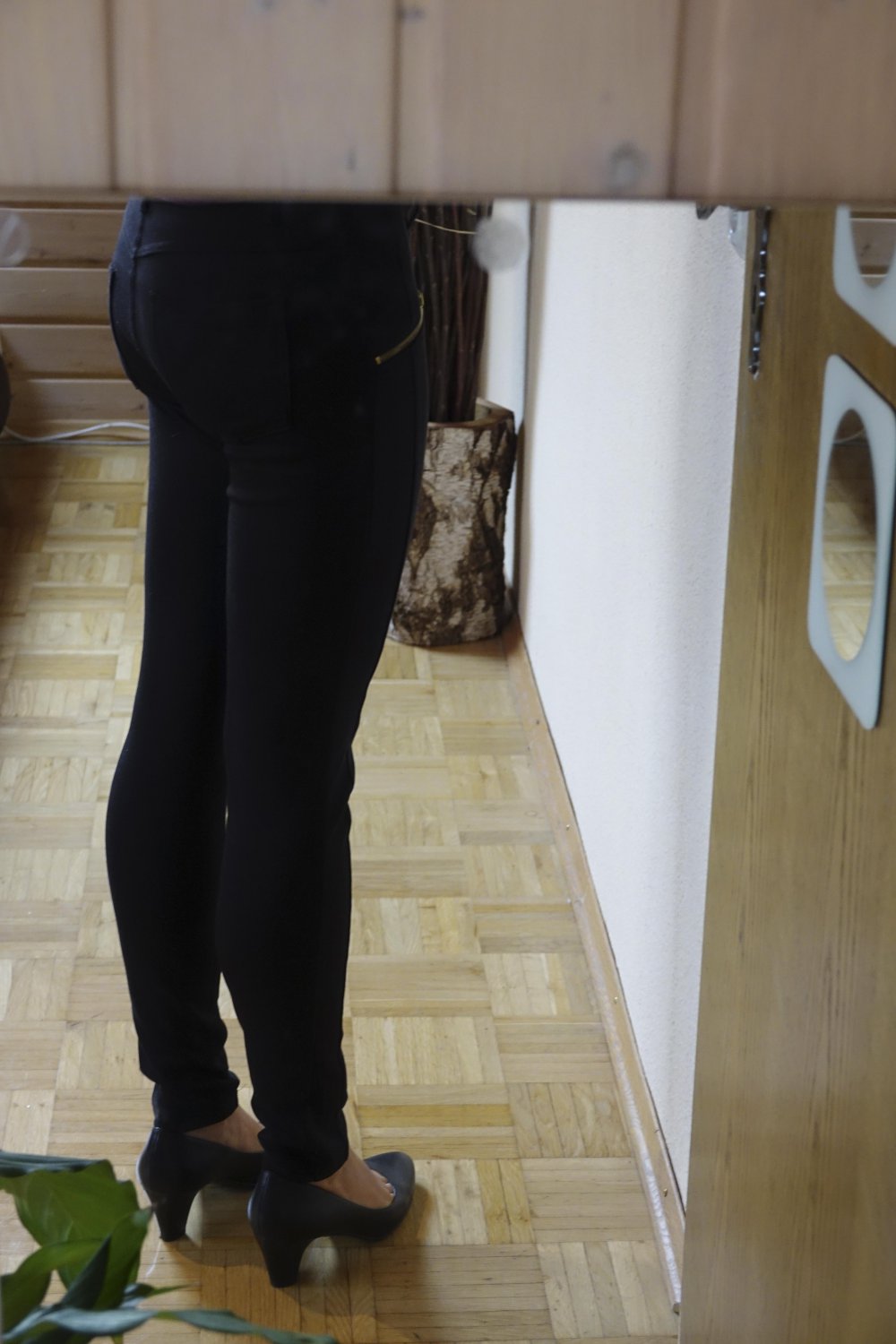 Schöne schwarze Stoffhose (Stretch)