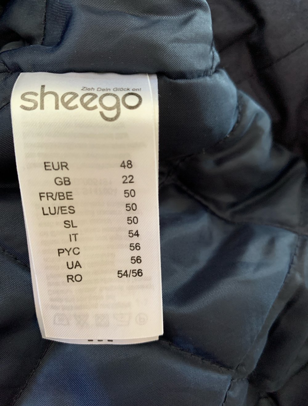 Gefütterte Jacke blau