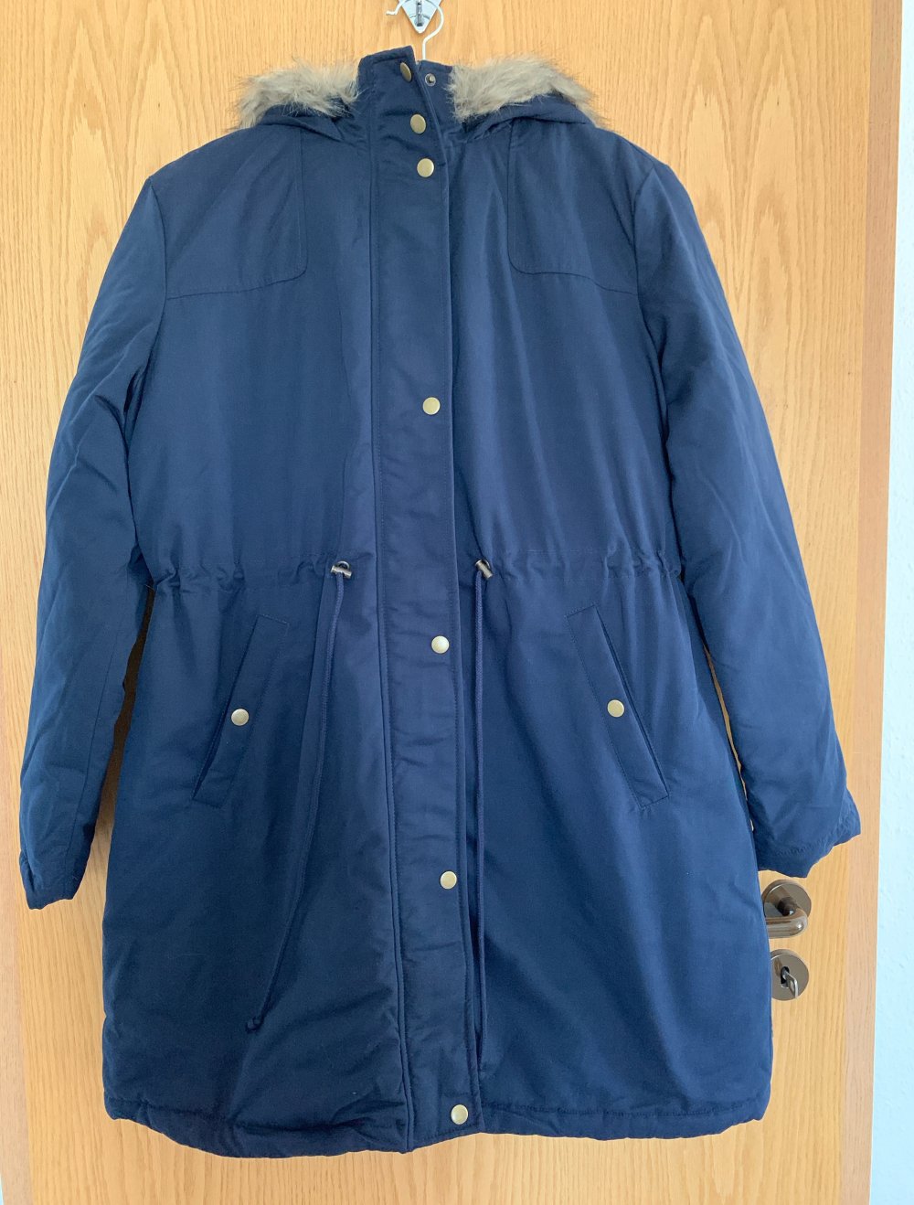 Gefütterter Parka blau