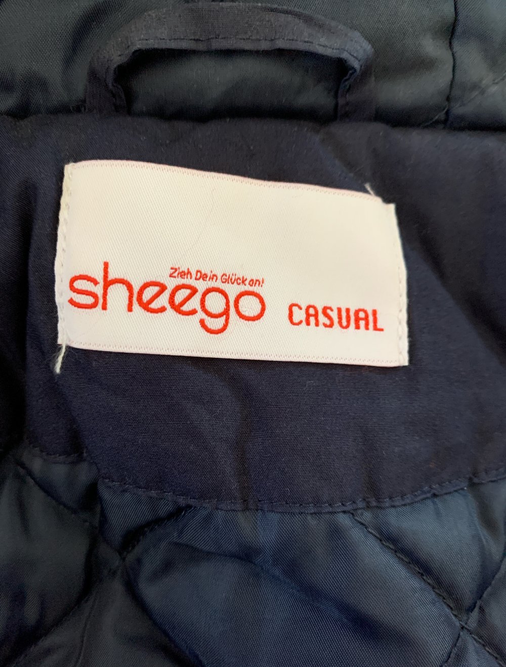 Gefütterte Jacke blau