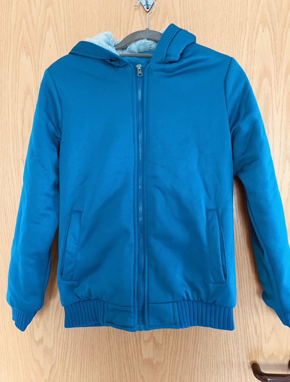 Gefütterte Jacke blau