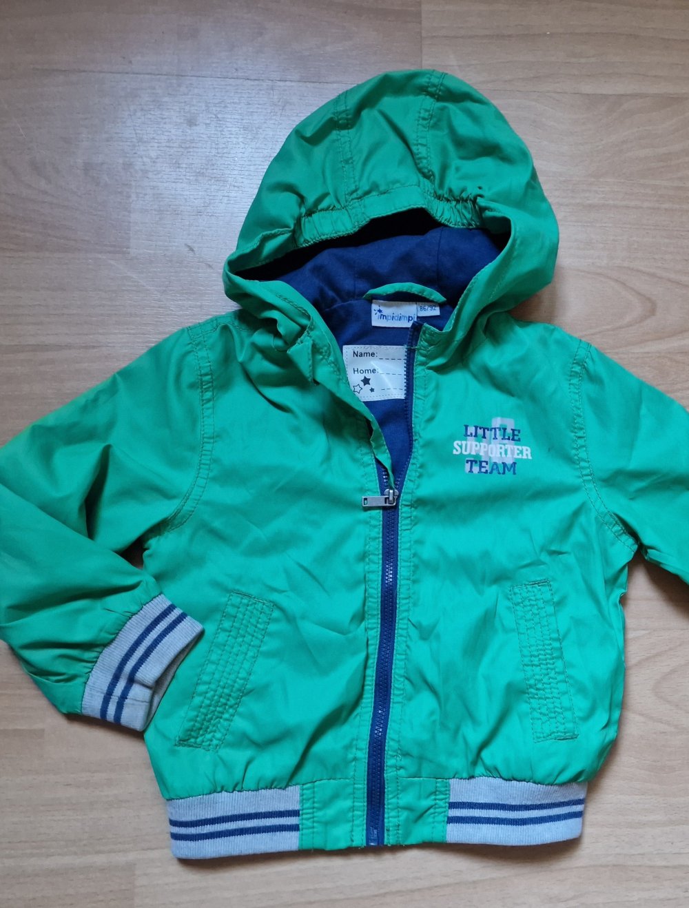 Jacke Parka Bomberjacke kind junge 86/92 grün windbreaker Blouson