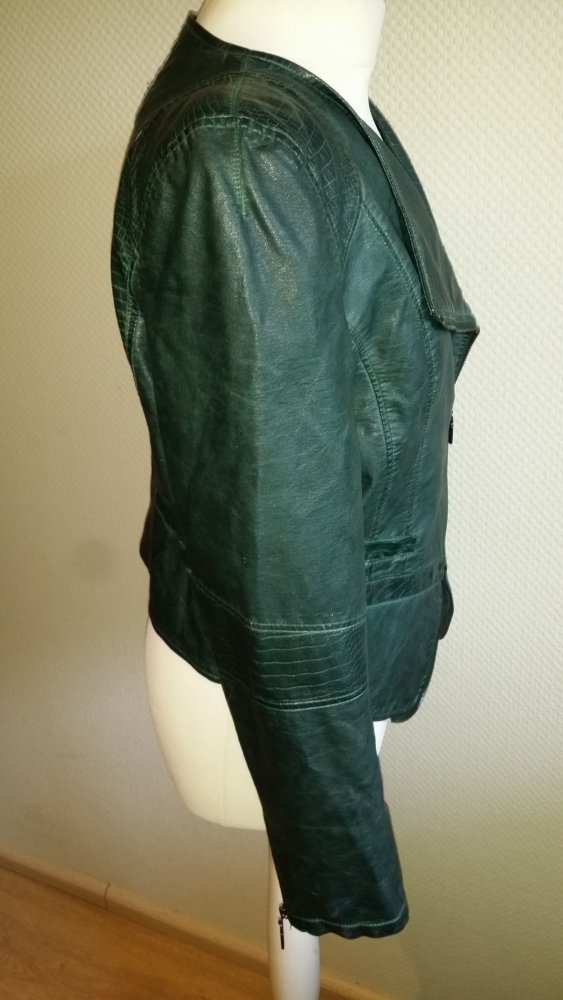 Jacke in Lederoptik