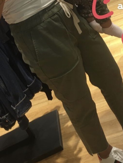 zara hose in kaki