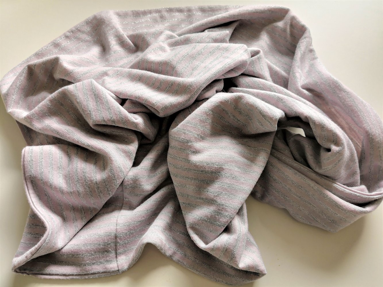 leichter Loopschal, silber-rosé