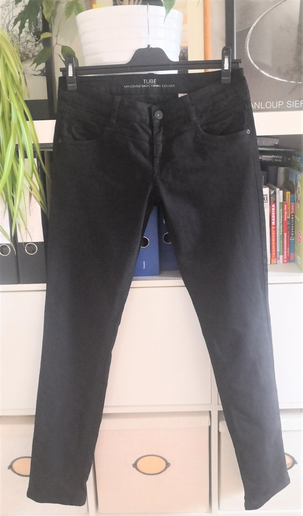 schwarze Jeans von S.Oliver, Gr. M