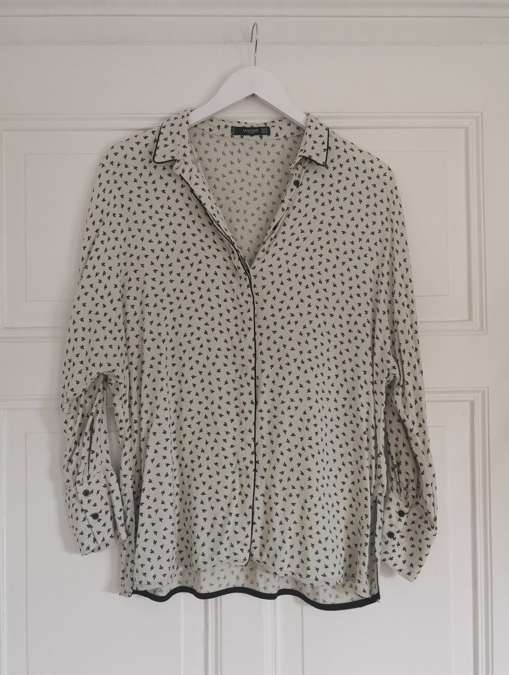 beige Bluse von Mango, Gr. M 