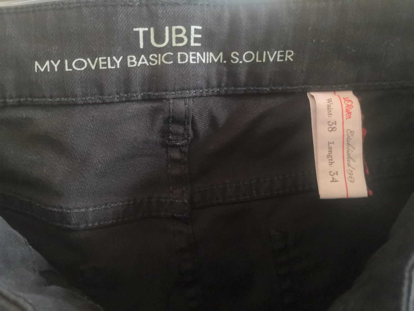 schwarze Jeans von S.Oliver, Gr. M