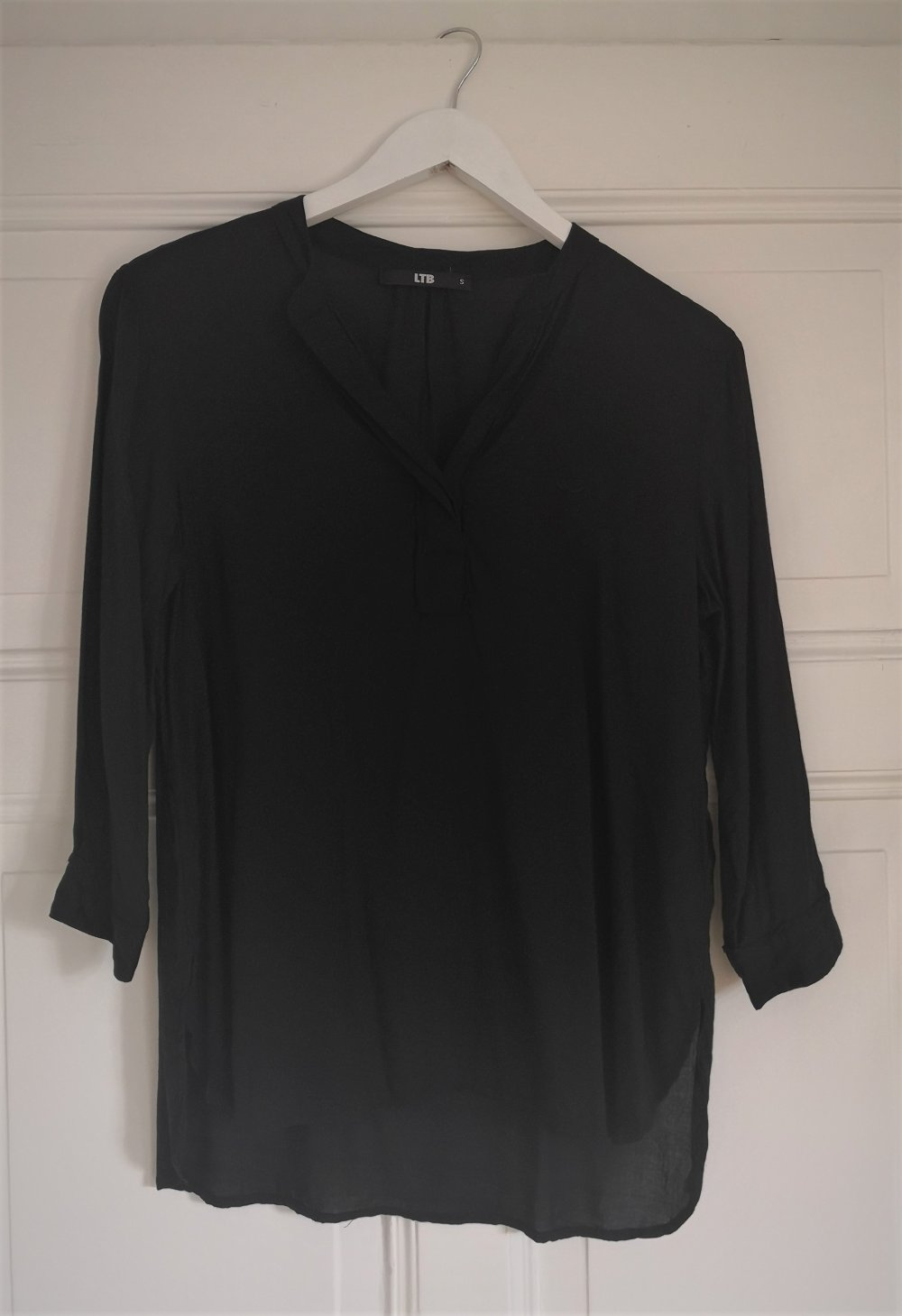 leichte Tunika-Bluse von LTB, Gr. S, schwarz, Viskose